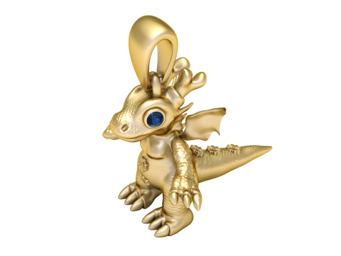 Modello stampabile 3D con pendente Baby Sky Dragon Modello di stampa 3D