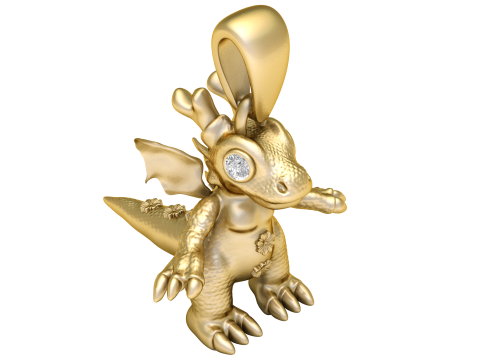 Baby Sky Dragon 펜던트 3D 인쇄 가능한 모델 3D 프린트 모델