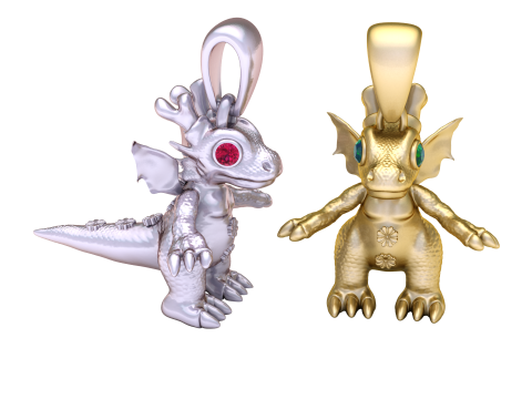 Baby Sky Dragon 펜던트 3D 인쇄 가능한 모델 3D 프린트 모델