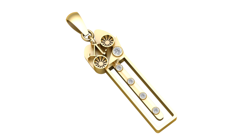 Mech Tech Bar wisiorek mechaniczny model do druku 3D Model do druku 3D .c4d .max .obj .3ds .fbx .stl .blend