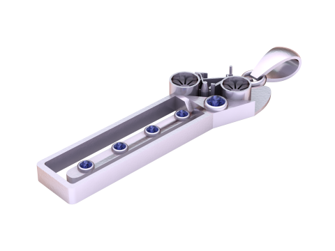 Mech Tech Bar 吊坠机械 3D 打印模型 3D 打印模型