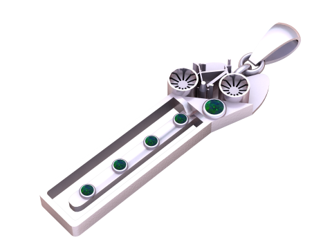 Mech Tech Bar 吊坠机械 3D 打印模型 3D 打印模型