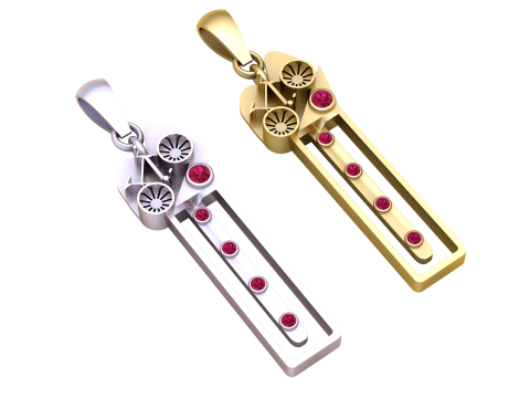 Mech Tech Bar 吊坠机械 3D 打印模型 3D 打印模型