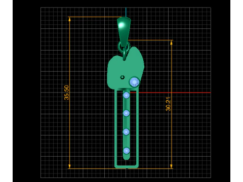 Mech Tech Bar Pendant Mechanical 3D Printable Model 3D Print Model