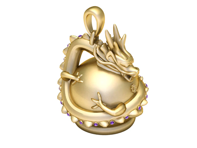 Guardian Dragon Egg Pendant 3D Printable Model 3D Print Model .c4d .max .obj .3ds .fbx .stl .blend 