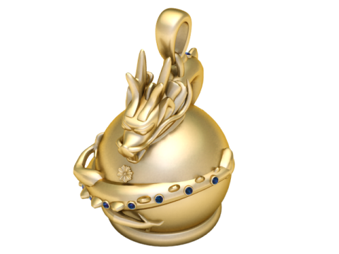 Кулон «Яйцо Дракона-Хранителя» 3D модель для печати 3D Принт Модель