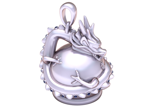 Кулон «Яйцо Дракона-Хранителя» 3D модель для печати 3D Принт Модель