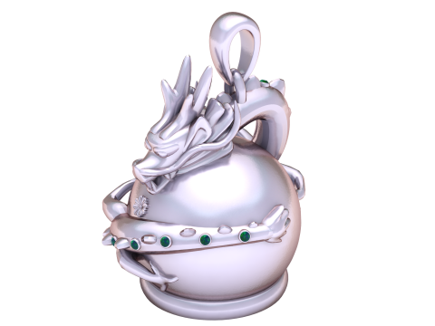 Кулон «Яйцо Дракона-Хранителя» 3D модель для печати 3D Принт Модель