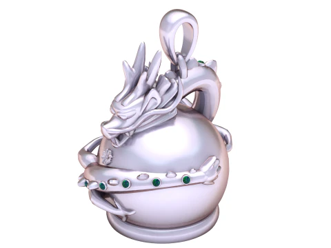 Guardian Dragon Egg Pendant 3D Printable Model 3D Print Model