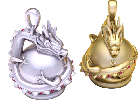 Guardian Dragon Egg Pendant 3D Printable Model 3D Print Model