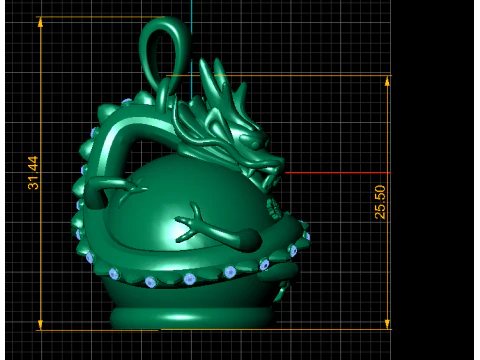 Guardian Dragon Egg Pendant 3D Printable Model 3D Print Model