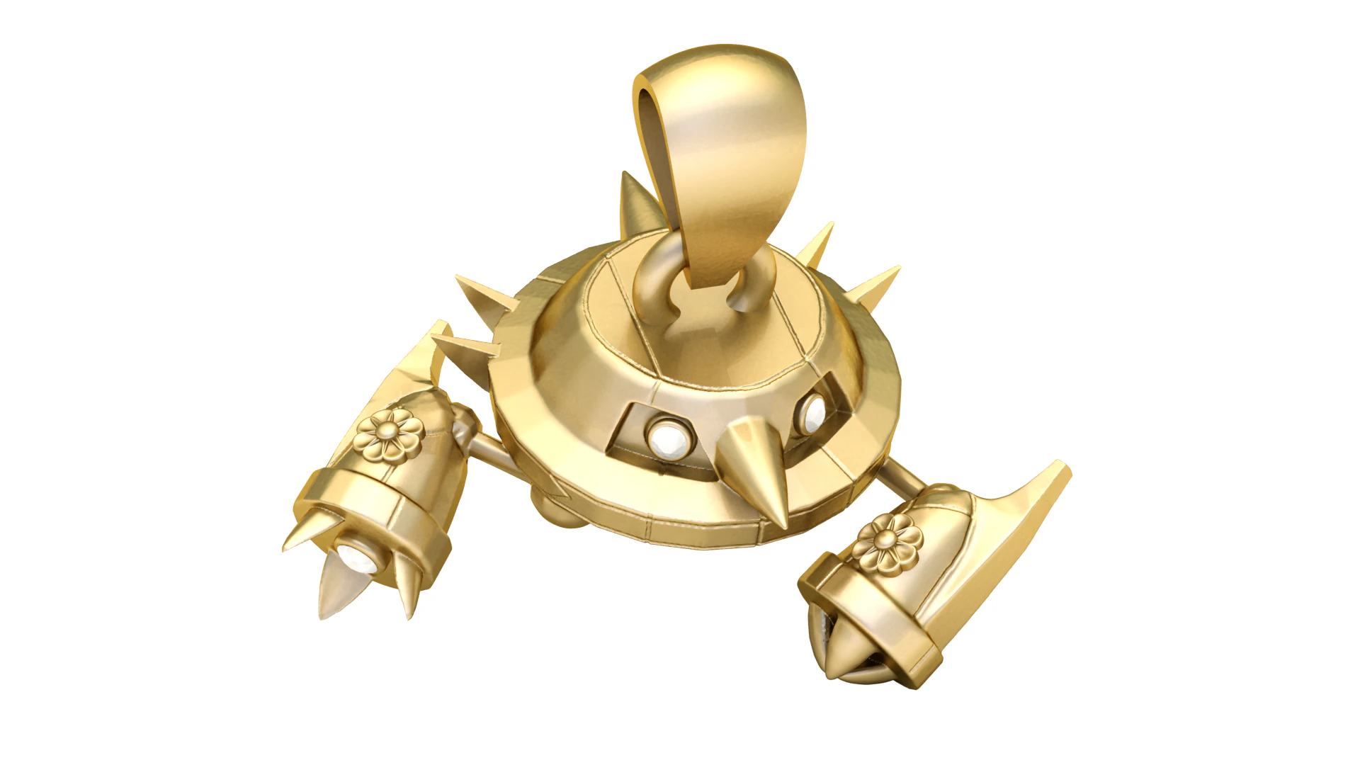 Battle Mech Bot Pendant 3D Printable Model 3D Print Model .c4d .max .obj .3ds .fbx .stl .blend