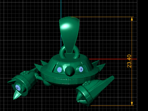 Battle Mech Bot Pendant 3D Printable Model 3D Print Model