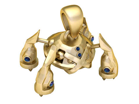 Кристаллическая подвеска Cyber ​​Walker 3D модель для печати 3D Принт Модель