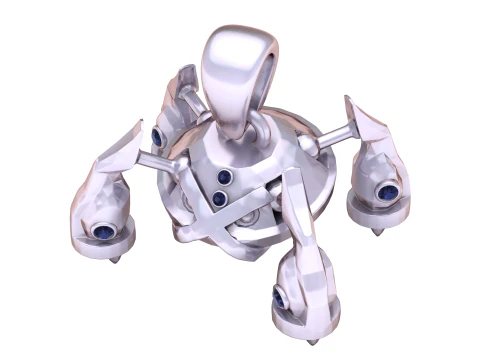 Crystal Cyber Walker Pendant 3D Printable Model 3D Print Model