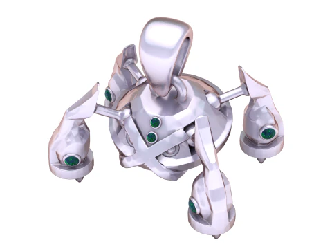 Crystal Cyber Walker Pendant 3D Printable Model 3D Print Model