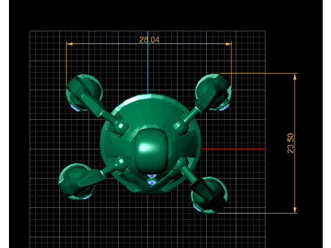 Wisiorek Crystal Cyber ​​Walker Model do druku 3D Model do druku 3D