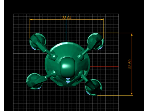 Crystal Cyber Walker Pendant 3D Printable Model 3D Print Model