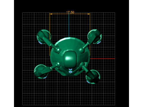 Crystal Cyber Walker Pendant 3D Printable Model 3D Print Model