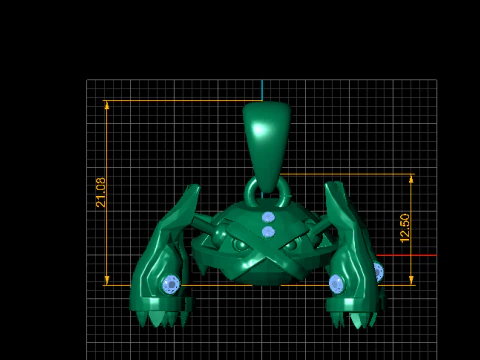 Crystal Cyber Walker Pendant 3D Printable Model 3D Print Model