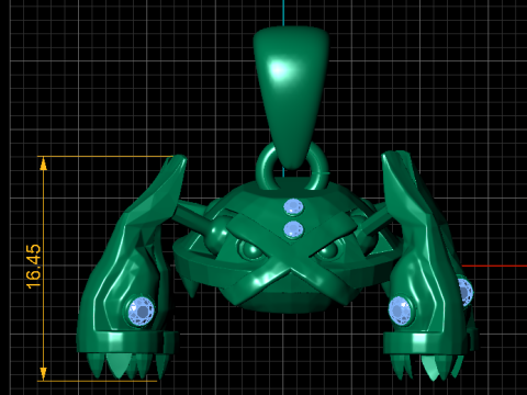 Wisiorek Crystal Cyber ​​Walker Model do druku 3D Model do druku 3D