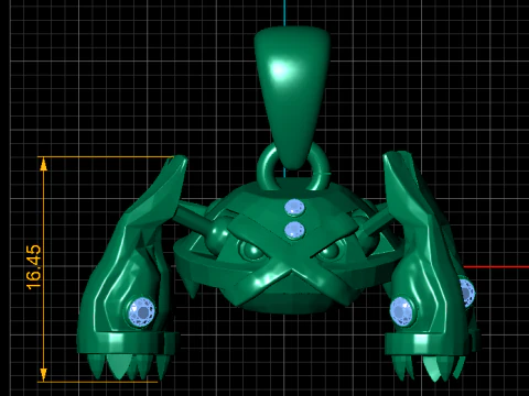 Crystal Cyber Walker Pendant 3D Printable Model 3D Print Model