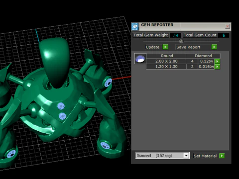 Crystal Cyber Walker Pendant 3D Printable Model 3D Print Model