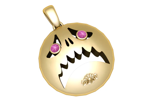 Wisiorek z emotikonami przestraszonego ducha Model do druku 3D Model do druku 3D