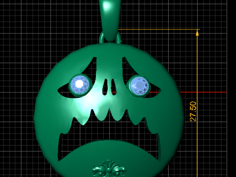 Подвеска с эмодзи испуганного призрака 3D модель для печати 3D Принт Модель