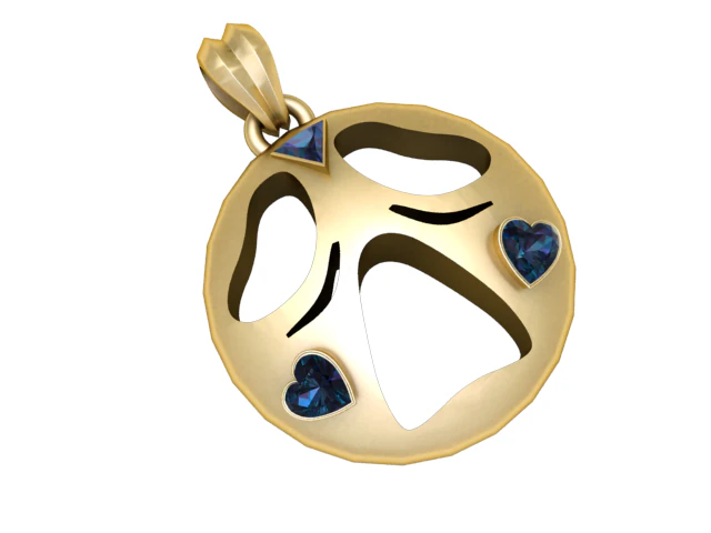 Heart Spirit Pendant 3D Printable Model 3D Print Model .c4d .max .obj .3ds .fbx .stl .blend 