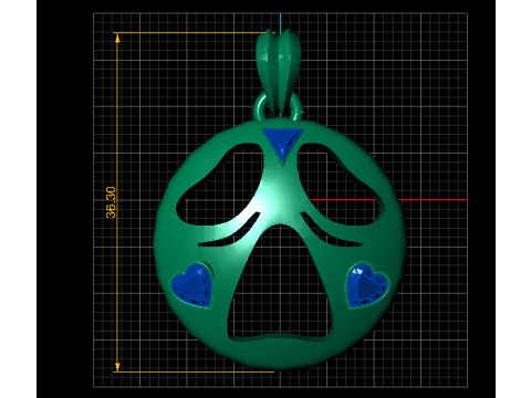 Кулон «Сердечный дух» 3D модель для печати 3D Принт Модель