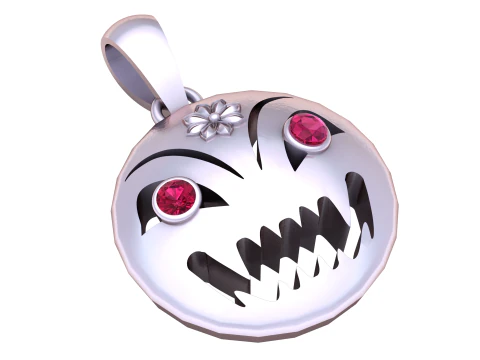 Mischief Demon Face Pendant 3D Printable Model 3D Print Model