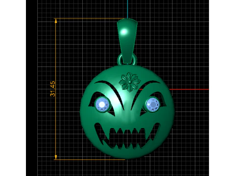 Mischief Demon Face Pendant 3D Printable Model 3D Print Model