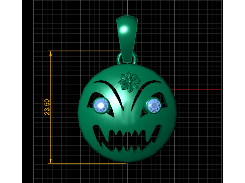 Model Cetak 3D Liontin Wajah Setan Mischief Model Cetak 3D