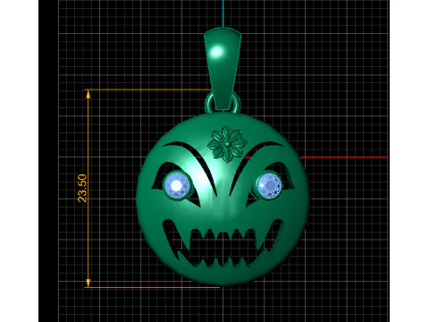 Mischief Demon Face Pendant 3D Printable Model 3D Print Model
