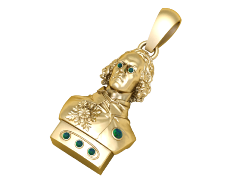 Подвеска-бюст Regal Commander 3D-модель ювелирного изделия для печати 3D Принт Модель