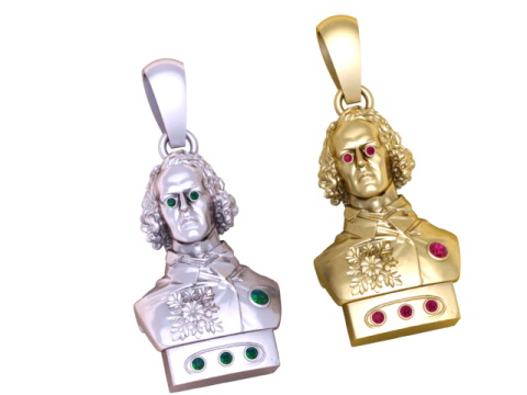 Подвеска-бюст Regal Commander 3D-модель ювелирного изделия для печати 3D Принт Модель