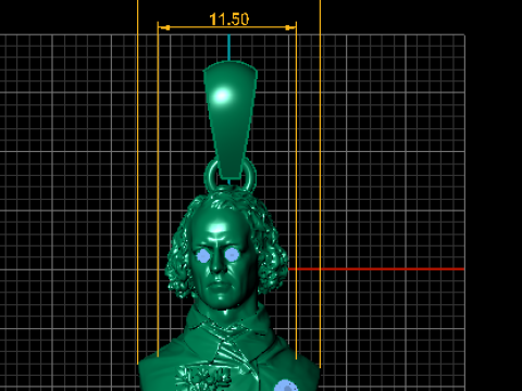 Подвеска-бюст Regal Commander 3D-модель ювелирного изделия для печати 3D Принт Модель