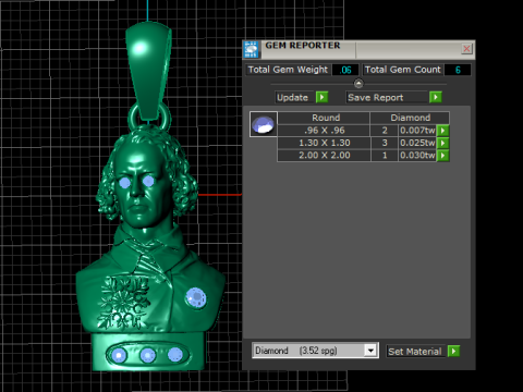Подвеска-бюст Regal Commander 3D-модель ювелирного изделия для печати 3D Принт Модель