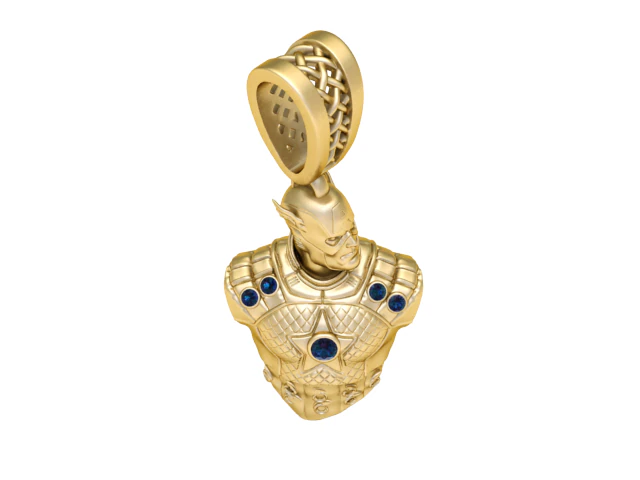 Galactic Warrior Armor Bust Pendant 3D Printable Jewelry Model 3D Print Model .c4d .max .obj .3ds .fbx .stl .blend 
