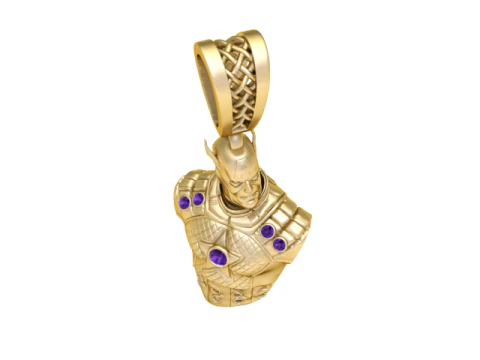 Galactic Warrior Armor Bust Pendant 3D Printable Jewelry Model 3D Print Model