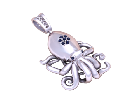 Подвеска Ocean Guardian в форме осьминога 3D-модель ювелирного изделия для печати 3D Принт Модель
