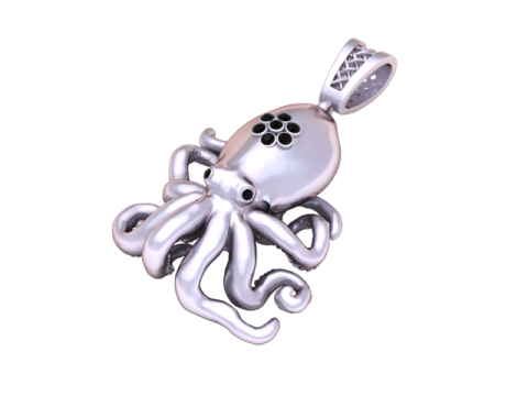 Подвеска Ocean Guardian в форме осьминога 3D-модель ювелирного изделия для печати 3D Принт Модель
