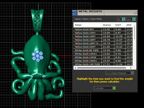 Подвеска Ocean Guardian в форме осьминога 3D-модель ювелирного изделия для печати 3D Принт Модель