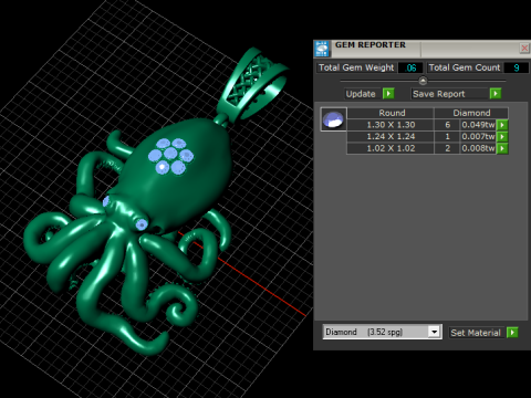 Подвеска Ocean Guardian в форме осьминога 3D-модель ювелирного изделия для печати 3D Принт Модель