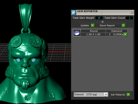 Infernal Horned Warrior Pendant 3D Printable Jewelry Model 3D Print Model