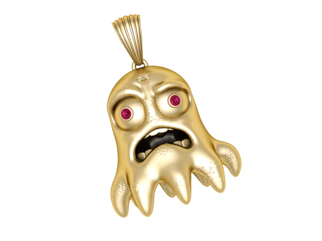 Haunted Ghost Character Pendant 3D Printable Jewelry Model 3D Print Model .c4d .max .obj .3ds .fbx .stl .blend 