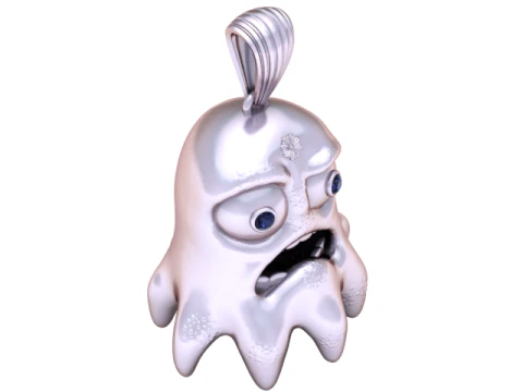 Haunted Ghost Character Pendant 3D Printable Jewelry Model 3D Print Model