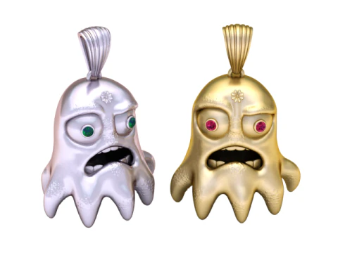 Haunted Ghost Character Pendant 3D Printable Jewelry Model 3D Print Model