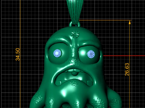 Haunted Ghost Character Pendant 3D Printable Jewelry Model 3D Print Model